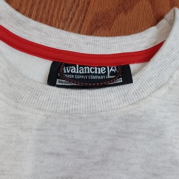 Avalanche Outdoor Supply Company Sweater sz:Medium Grey/Navy Blue - Picture 2 of 5